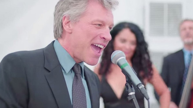 After Some Encouragement, Jon Bon Jovi Performs With Wedding Band 